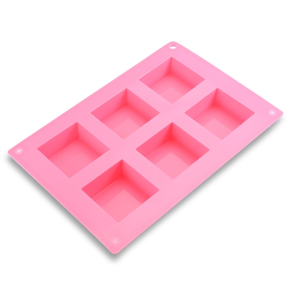 6-fach Eiswürfelform gross Kuchenform aus Silikon für Cocktails / Longdrinks - Rosa 6-fach Eiswürfelform gross Kuchenform aus Silikon für Cocktails / Longdrinks - Rosa