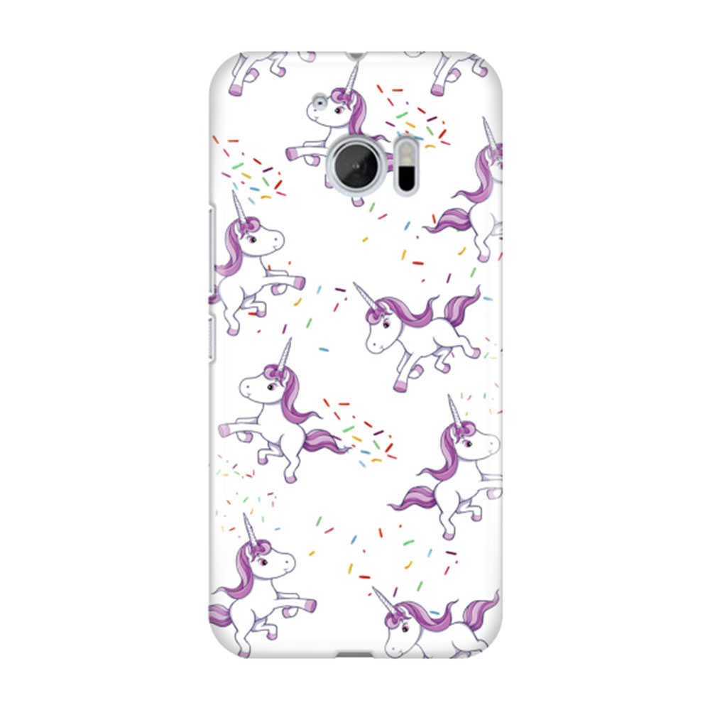 HTC 10 Hardcase Hülle Kleine Einhörner - Lila HTC 10 Hardcase Hülle Kleine Einhörner - Lila
